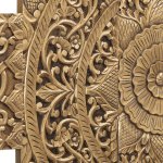 Sharlene Gold MDF Antique Carved Wallpanel 5 Pcs