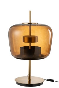 J-Line lamp - glass - brown - LED lights