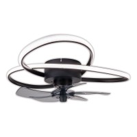 Die moderne LED Deckenleuchte "LECCIO" inklusive Ventilator, Nachtlichtfunktion, Dimmung und Lichttemperatureinstellung ist mit fest verbauten LEDs bestückt und hat einen ungefähren Øvon 58 cm.