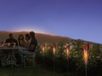 LED Solar-Erdspieß "TORCH" Außen-Erdspieß aus Metall und Kunststoff in Kupfer, mit integrierter LED