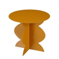 Rafi Bijzettafel - H40 x Ø45 cm - IJzer - Bruin