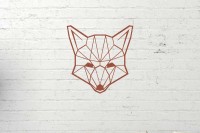 Wall decoration Fox/Fox Rust Metal 141608, 38.8x37.6cm