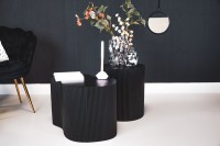 Side Table - Cylinder- MDF - Black - 39x45cm