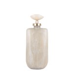 Aliza Pearl Glass Bottle  Statue With Shell Lid M