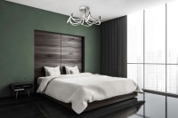 LED ceiling lamp "Festival" Ø 60cm, metal nickel matt and plastic, firmly built -in LEDs, lighting for living room, dining room, office or hallway