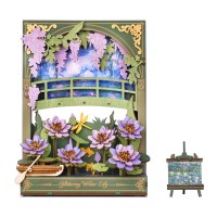 Robotime, 3D Houten Puzzel, Glittering Water Lily, TH001, 16,5x8X21,5 cm