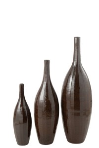 J -Line Vase Bottle Shining - Terra - Brown - Large - 120 cm high