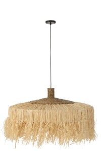 J-Line hanging lamp Round - jute - natural