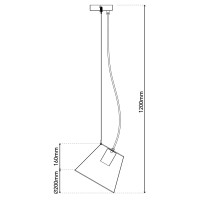 Hanger Lamp "Korie", metalen hanglamp in het zwart, met E27 -aansluiting, Ø20cm, voor woonkamer en kantoor.