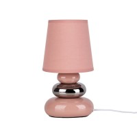 Keramik Tischleuchte "STONEY" rosa - Klassik - Tischleuchte - - rosé/lachs - E14 - keine Angabe