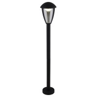 LED exterior base base "Clint", made of metal and plastic in black, with integrated LED, path lights