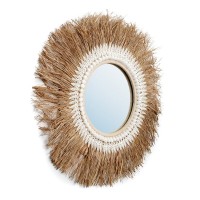 The Raffia Ginger Mirror - Natural