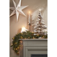 Forest Frosted Guirlande met LED Verlichting - L270 cm - Groen