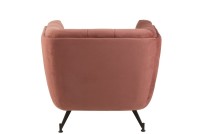 J-Line lounge chair 1-seater - textile/wood/metal - antique pink
