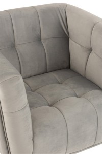 J-Line lounge chair - 1 person - textile/metal - light gray