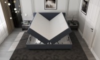 Mörgenn Opberg Boxspring Donkerblauw 140x200