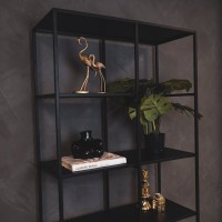 Vaas - Borsten - Keramiek - Zwart - 6,5x12,5x13cm