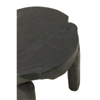 J-Line tafel Rond Teak - hout - zwart