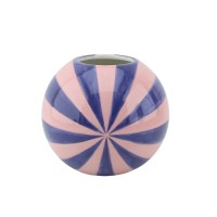 Vaas - Bloemvaas Swirl - Pink/blauw - 20x20x20cm
