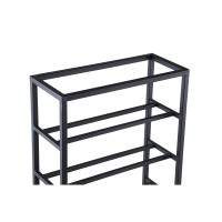 Kentyn Black Rectangle Iron Wine Rack Small