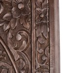 Restin Brown MDF Antique Carved Wall Panel Rect