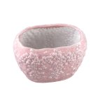 Avis PInk Ceramic Pot Oval Shaped Scales High