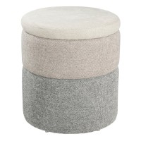 Storage ottoman - H45 x Ø40 cm - Gray