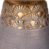 Keramische tafellamp "Bronco", tafellamp, keramiek, beige/grijs/goud, met E14 -aansluiting, voor eetkamer, woonkamer, gang of kantoor, 39 cm hoog