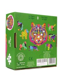 Logic Giochi Mandala Wooden Jigsaw Puzzle Tiger/Tiger, 26.9x28 cm