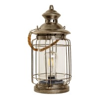 LED decorative solar light "Bruno" made of metal, glass and plastic, copper, with a firmly built-in LED, for outside