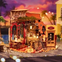 Robotime Cheers Bar & Dining DIY Miniatuurhuis, DG173, 22x15x18.5cm