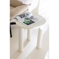 J-Line Bijzettafel Bali Mdf/Pvc Wit Small