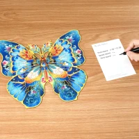Houten Legpuzzel, Rowood, Vlinder Morpho Helena, TA003, 28,8x27,6cm