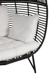 J-Line lounge chair Oval - steel - black