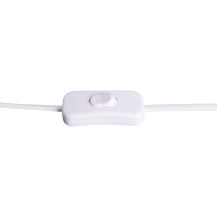 Textile table light "Tessile", table lamp made of metal, textile and rubber tree in white/nature, with E14 socket, for dining room, living room, hallway or office, 37 cm high