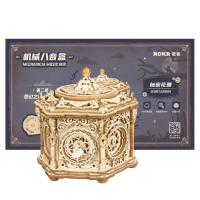 Music Box Wood DIY 3D Puzzle Secret Garden, Robotime, AMK52, 13.5x13.5x14cm