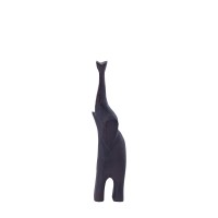 Urte Brown Mango Wood Elephant Shaped Statue S