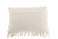 J-Line Cushion Cozy Rectangle Cotton Off-White