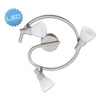 3 LED-wand u. Plafondlamp "Feltre" d:28cm silver, 28