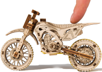 Wooden City Moto Cross, WR343, 13.7x6.2x8.7cm