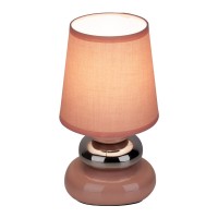 Keramik Tischleuchte "STONEY" rosa - Klassik - Tischleuchte - - rosé/lachs - E14 - keine Angabe