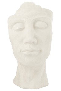 J -Line Flowerpot David - Ceramics - White - Large - Ø 36 cm
