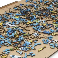 Wooden Jigsaw Puzzle World Map in color, Eco Wood Art, 3038, 55x39x0.5cm