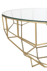 J-Line Table Moza Metal/Glass Gold