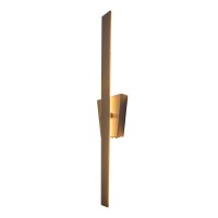 LED wall lamp "Trevor" nickel matt, wall lamp made of metal and plastic in nickel matt, with firmly built -in LEDs, wall lighting inside 62 x 10 x 4.5 cm