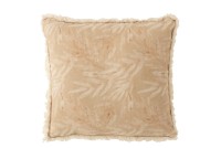 J-Line cushion Plant - cotton - beige