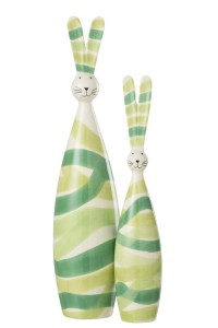 J-Line decoration Rabbit Lines Dolomite - ceramic - green - large