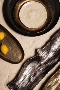 Lukne Nickle Casted Alu Wavy Bowl Rectangle L