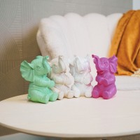 Ornament - Olifant - Polyresin - Zand - 7x7x11cm