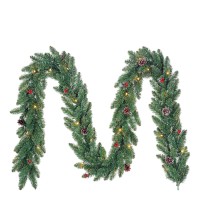 Creston Guirlande met Decoratie en Verlichting - L270 cm - Groen